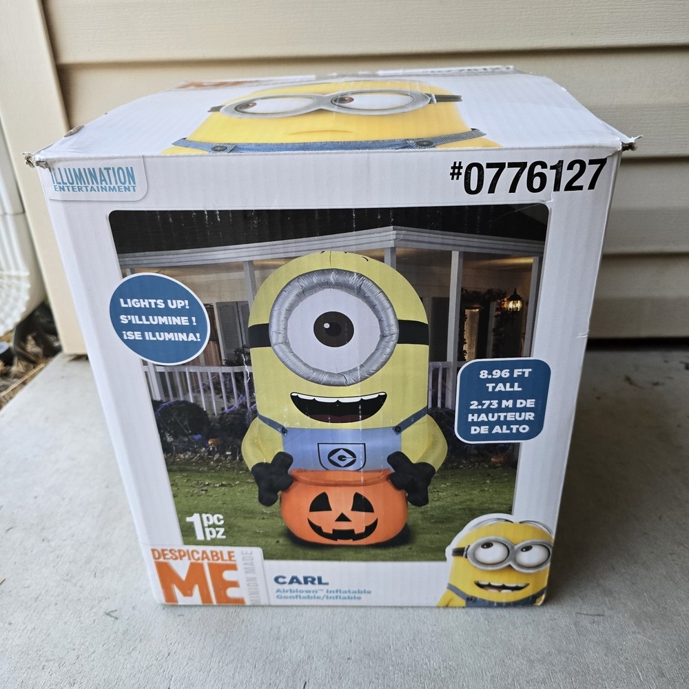 Gemmy Industries Despicable Me Minion Carl 8.96' Airblown Inflatable Works READ